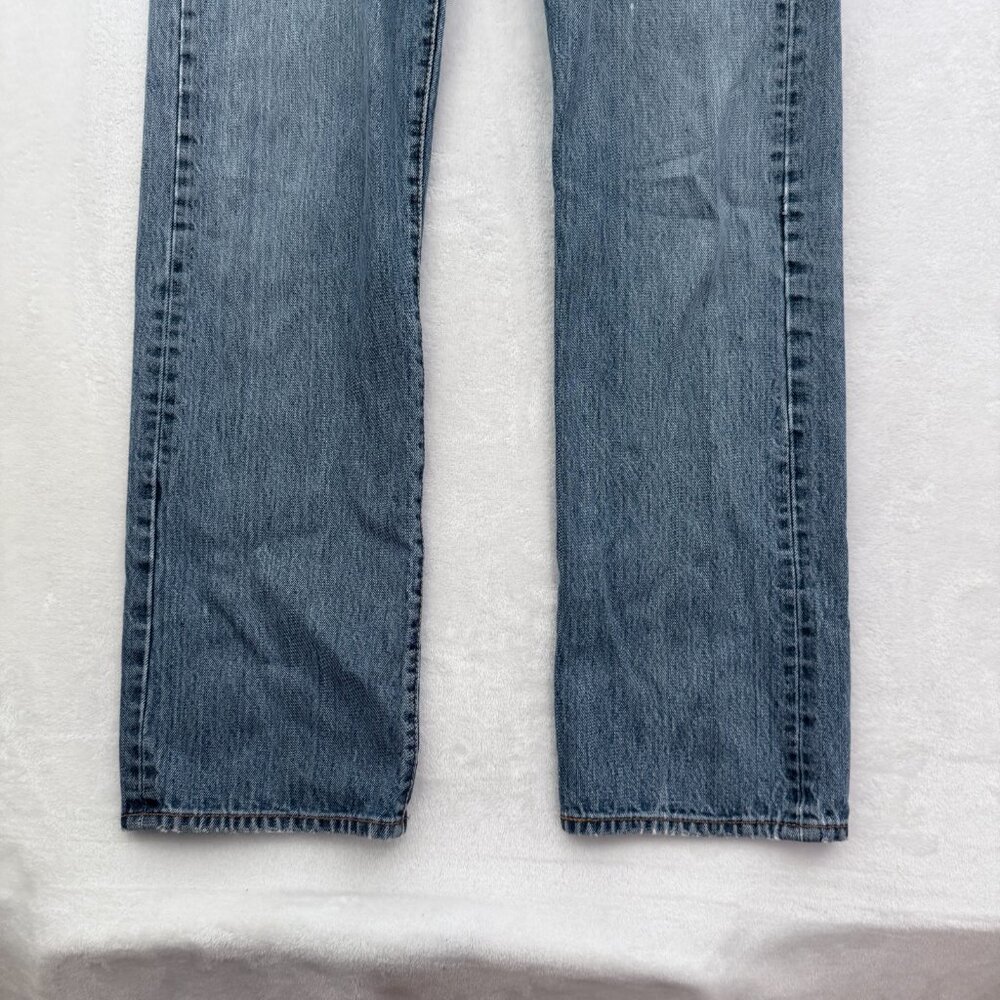 Levis 501 Jeans Mens 33x34 (32x32) Blue Original Fit Straight Leg Button Fly - Picture 9 of 12